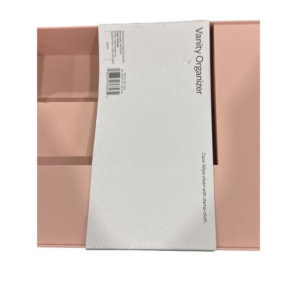 Room Essentials Pink Plastic Vanity Organizer With Dividers & Lid - Picture 6 of 7